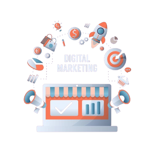 digital marketing concept with online advertising media symbols flat 157027 1369 removebg preview